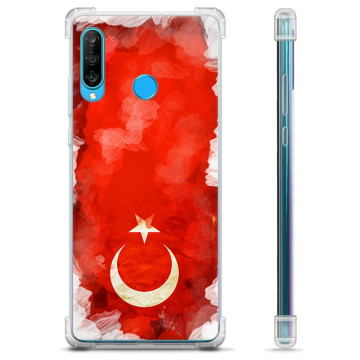 Huawei P30 Lite Hybrid-deksel  - tyrkisk Flagg