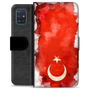 Samsung Galaxy A51 Premium Lommebok-deksel - tyrkisk Flagg