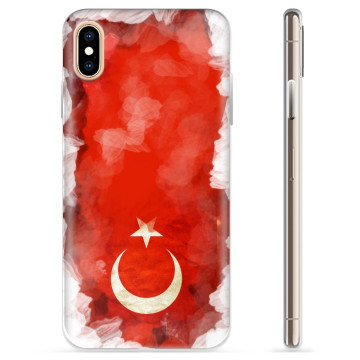 iPhone X / iPhone XS TPU-deksel - Tyrkisk Flagg