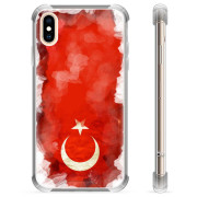 iPhone X / iPhone XS Hybrid-deksel  - Tyrkisk Flagg