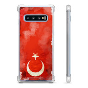 Samsung Galaxy S10+ Hybrid-deksel  - Tyrkisk Flagg