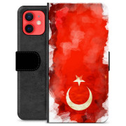 iPhone 12 mini Premium Lommebok-deksel - tyrkisk Flagg