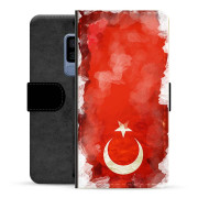 Samsung Galaxy S9 Premium Lommebok-deksel - tyrkisk Flagg