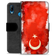 Huawei P20 Lite Premium Lommebok-deksel - tyrkisk Flagg