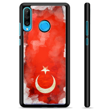 Huawei P30 Lite Beskyttelsesdeksel - tyrkisk Flagg