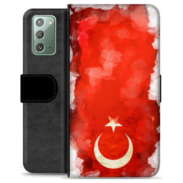 Samsung Galaxy Note20 Premium Lommebok-deksel - tyrkisk Flagg