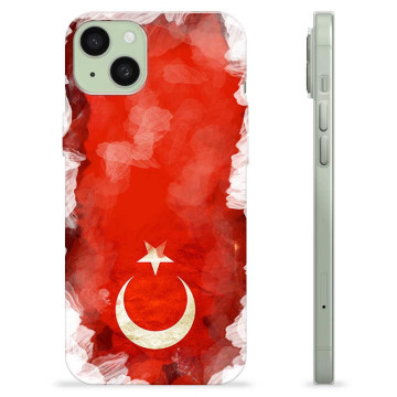 iPhone 15 Plus TPU-deksel - tyrkisk Flagg