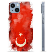 iPhone 14 TPU-deksel - tyrkisk Flagg