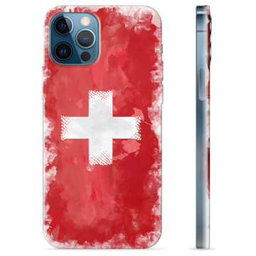 iPhone 12 Pro TPU-deksel - Sveitsisk Flagg