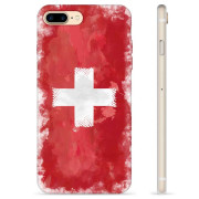 iPhone 7 Plus / iPhone 8 Plus TPU-deksel - Sveitsisk Flagg