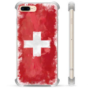iPhone 7 Plus / iPhone 8 Plus Hybrid-deksel  - Sveitsisk Flagg