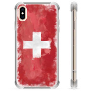 iPhone X / iPhone XS Hybrid-deksel  - Sveitsisk Flagg