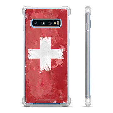 Samsung Galaxy S10+ Hybrid-deksel  - Sveitsisk Flagg