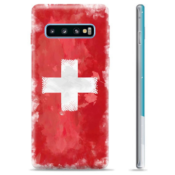 Samsung Galaxy S10 TPU-deksel - Sveitsisk Flagg