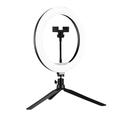 A26 Desktop 10" LED Selfie Ring Light Tripod Stativstativ Telefonklipsfeste Vlogging Video Light Live Broadcast Kit