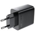 Acefast A110 30W GaN-lader med uttrekkbar USB-C-kabel og USB-C-port - EU-kontakt