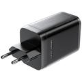 Acefast A111 67W GaN-lader med uttrekkbar USB-C-kabel, USB-C- og USB-A-porter - EU-kontakt