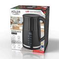 Adler AD 1350 Vannkoker med LED-display og temperaturregulering - 1.7l - Svart