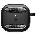 AirPods 4 Spigen Rugged Armor TPU-deksel - Svart