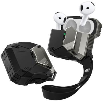 AirPods 4 Supcase Matrix-etui med magnetisk lading - svart