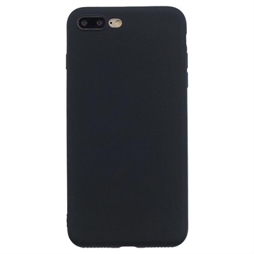 Mot Fingeravtrykk Matte iPhone 7 Plus/8 Plus TPU-deksel - Svart