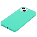 iPhone 15 Mot Fingeravtrykk Matte TPU-deksel - Cyan