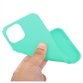 iPhone 15 Mot Fingeravtrykk Matte TPU-deksel - Cyan