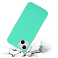 iPhone 15 Mot Fingeravtrykk Matte TPU-deksel - Cyan