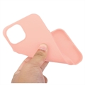 iPhone 15 Plus Mot Fingeravtrykk Matte TPU-deksel - Rosa