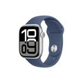 Apple Watch 10 GPS MWWA3QN/A - Aluminium, denim sportsbånd, S/M, 42mm