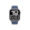 Apple Watch 10 GPS MWWA3QN/A - Aluminium, denim sportsbånd, S/M, 42mm