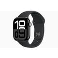 Apple Watch 10 GPS MWWE3QN/A - Aluminium, svart sportsbånd, S/M, 42mm - Kulsvart