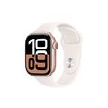 Apple Watch 10 GPS MWWH3QN/A - Aluminium, Light Blush Sportsbånd, S/M, 42mm