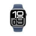 Apple Watch 10 GPS MWWL3QN/A - Aluminium, denim sportsbånd, S/M, 46mm