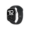 Apple Watch 10 GPS MWWQ3QN/A - Aluminium, svart sportsbånd, M/L, 46mm - Kulsvart