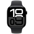 Apple Watch 10 LTE MWX63QN/A - Aluminium, svart sportsbånd, S/M, 42mm - Kulsvart