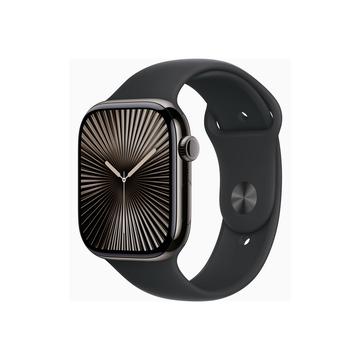 Apple Watch 10 LTE MWY33QN/A - Aluminium, svart sportsbånd, S/M, 46mm - Kulsvart