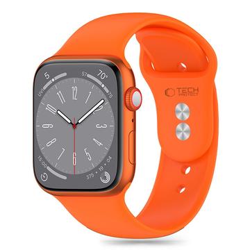 Apple Watch Series 10/9/8/7/6/SE Tech-Protect silikonrem - 40mm/41mm/42mm - lys oransje