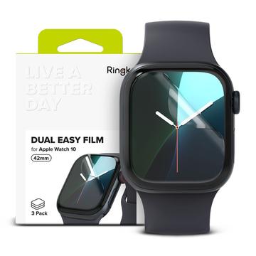 Apple Watch Series 10 Ringke Dual Easy Film skjermbeskytter - 42mm - 3 stk. - Klar