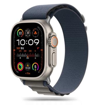 Apple Watch Series Ultra 2/Ultra/9/8/SE (2022)/7/SE/6/5/4/3/2/1 Tech-Protect Nylon Pro-rem - 49mm/45mm/44mm/42mm - Marine / Grå