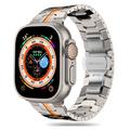 Apple Watch Series Ultra 2/Ultra/9/8/SE (2022)/7/SE/6/5/4/3/2/1 Tech-Protect Linestropp i rustfritt stål - 49 mm/45 mm/44 mm/42 mm - titan/oransje