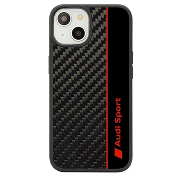 iPhone 14 Audi Carbon Fiber Stripe Deksel - Svart