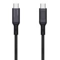 Aukey CB-MCC101 USB-C-kabel med LCD-skjerm - 100W, 1m - Svart