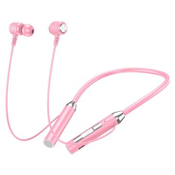 B3 9D Surround Stereo Sports Bluetooth-hodetelefoner med silikonhalsbånd - Rosa