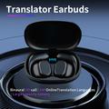 B66 Smart Bluetooth-oversetter Ørepropper Real Time Earphone Translator Device for Business Travel Learning - svart