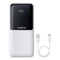 Baseus Lipow 22.5W Power Bank 20000mAh med innebygde Lightning- og USB-C-kabler og LED-skjerm