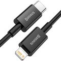 Baseus Superior Series USB-C / Lightning-kabel - 1m, 20W - Svart