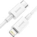 Baseus Superior Series USB-C / Lightning-kabel - 1 m, 20 W (Åpen Emballasje - Utmerket) - hvit