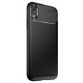 Beetle Carbon Fiber iPhone XR Deksel - Svart