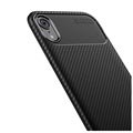 Beetle Carbon Fiber iPhone XR Deksel - Svart